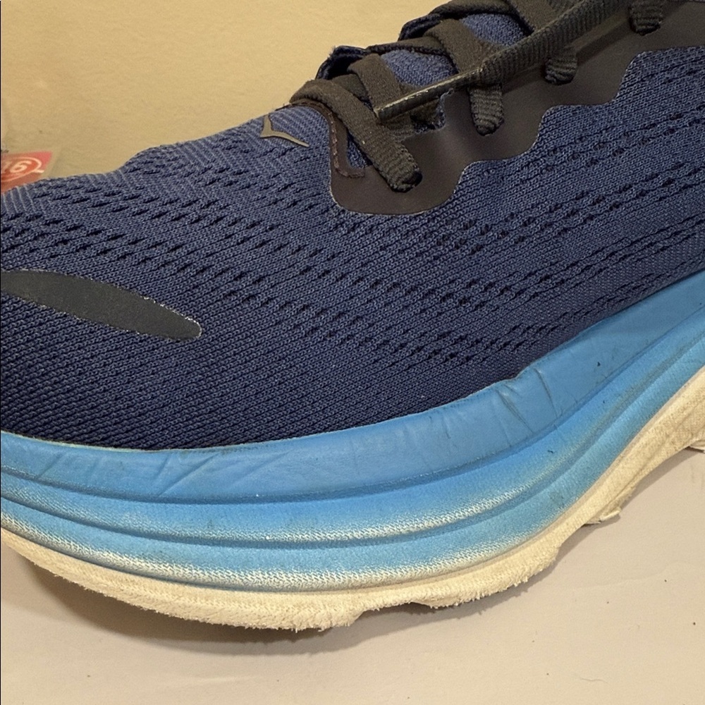 Hoka One One Men's Navy and Sky Blue Athletic Shoes Sneakers (sz 12) - Picture 9 of 10